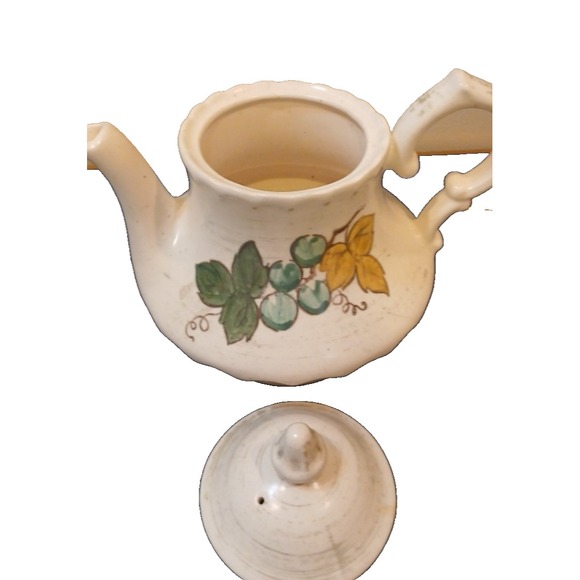 Metlox Pottery Vernon Ware Vineyard Teapot Excellent 4 Cup Tea Coffee Pottery - Picture 2 of 6
